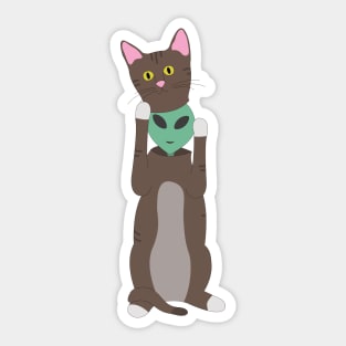 Alien cat Sticker